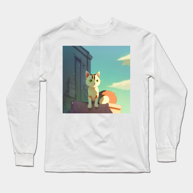 Catto Long Sleeve T-Shirt by Artieries1